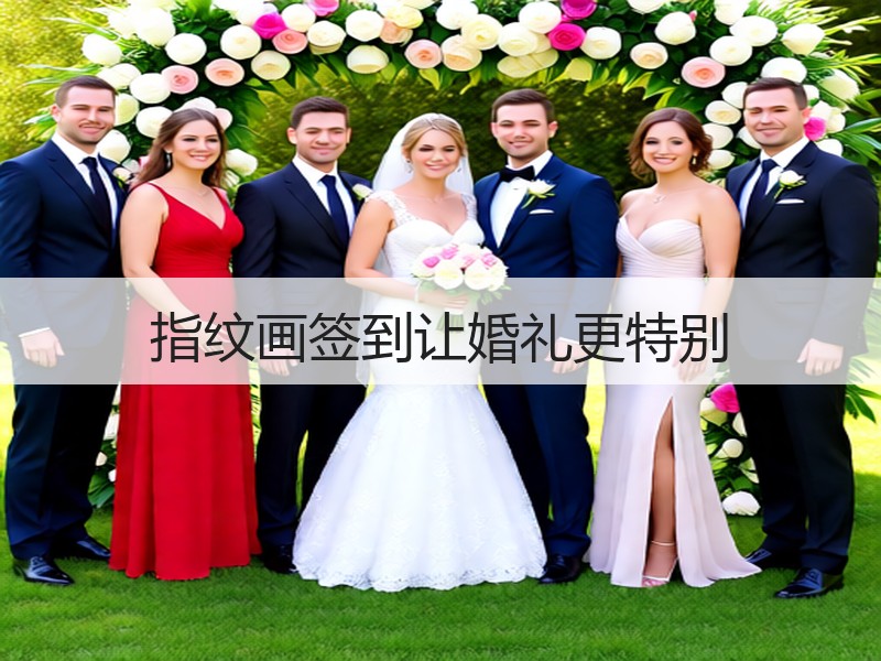 指纹画签到让婚礼更特别