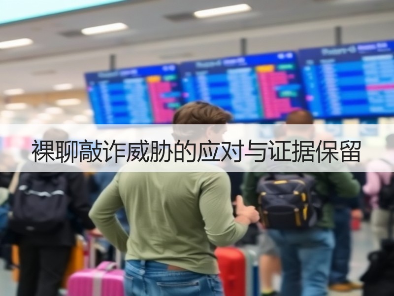 裸聊敲诈威胁的应对与证据保留