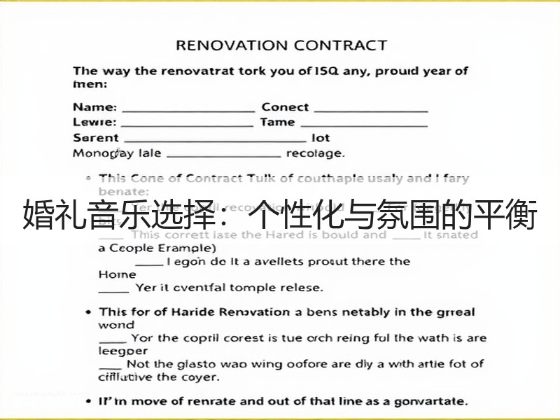 婚礼音乐选择：个性化与氛围的平衡