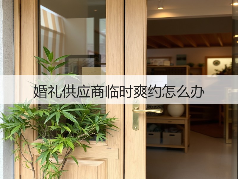 婚礼供应商临时爽约怎么办