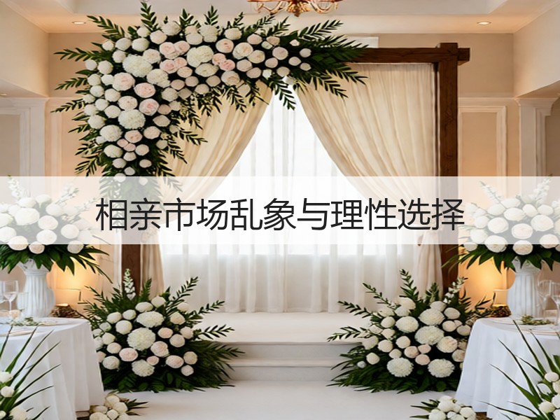 相亲市场乱象与理性选择