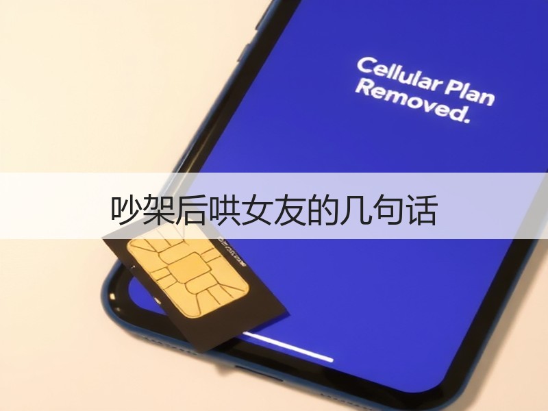 吵架后哄女友的几句话